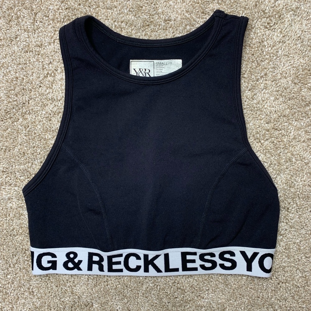 🖤Young & Reckless Black Crop Top Size S - Picture 6 of 7
